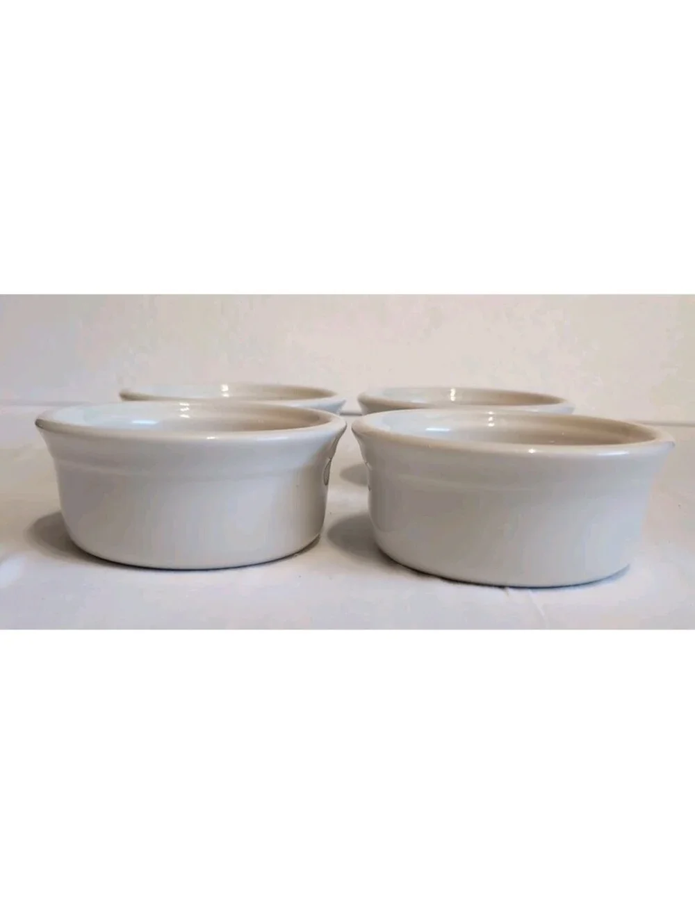 Vintage Ramekins| Don Gibraltar|  Oven Proof| Beige| Creme Brulee| Set of 4